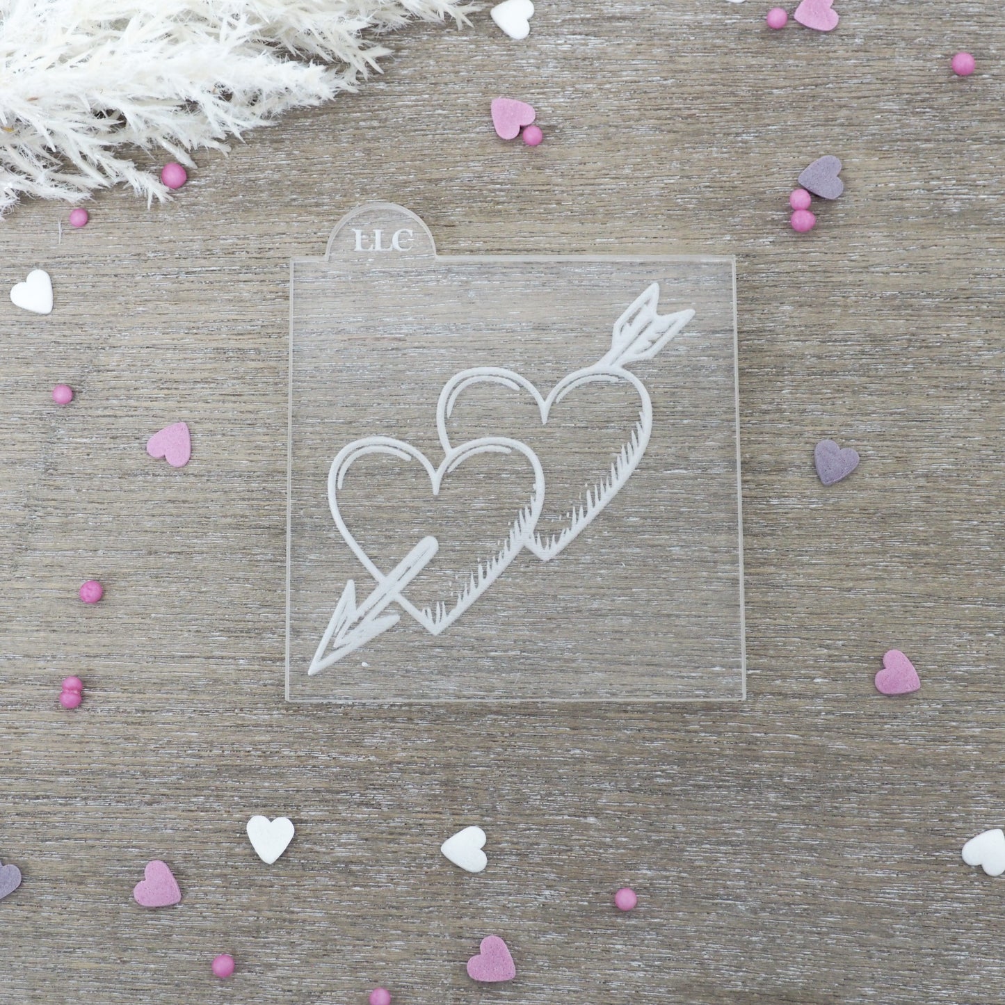 Double Heart Valentines Debosser