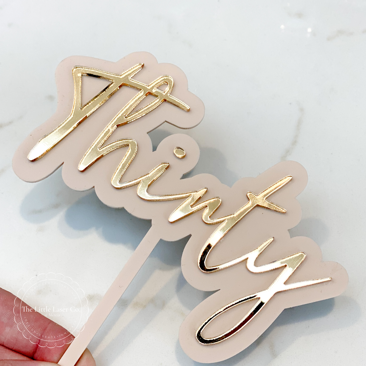 Double Layer Name & Age Topper & Charm