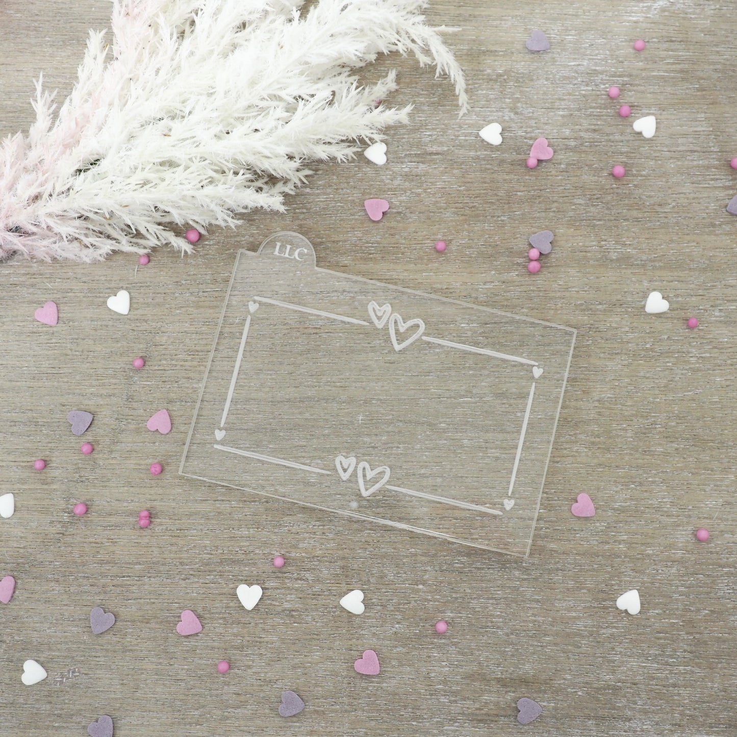 Double Heart Frame Valentines Debosser