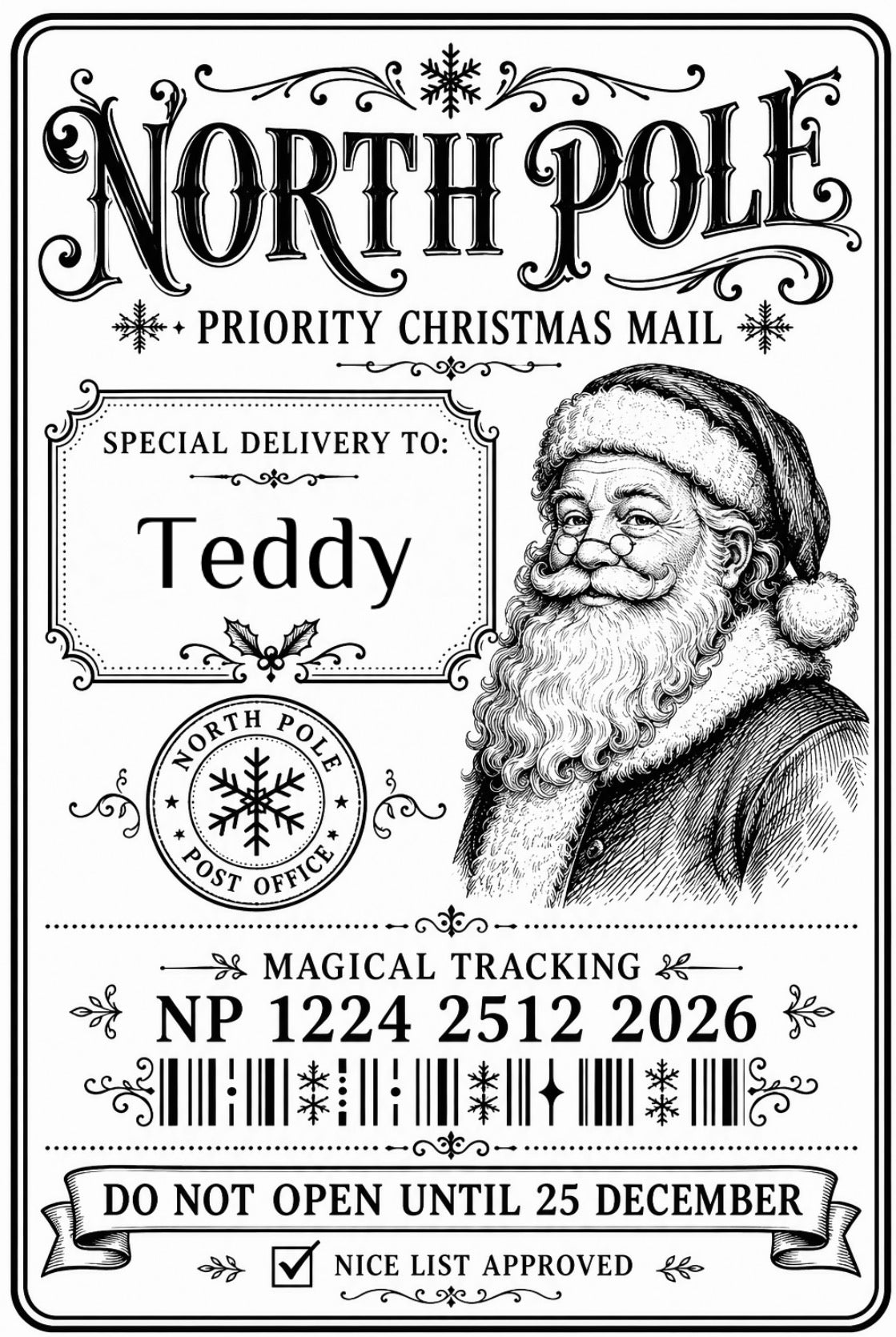 Christmas Gift Labels 4x6in