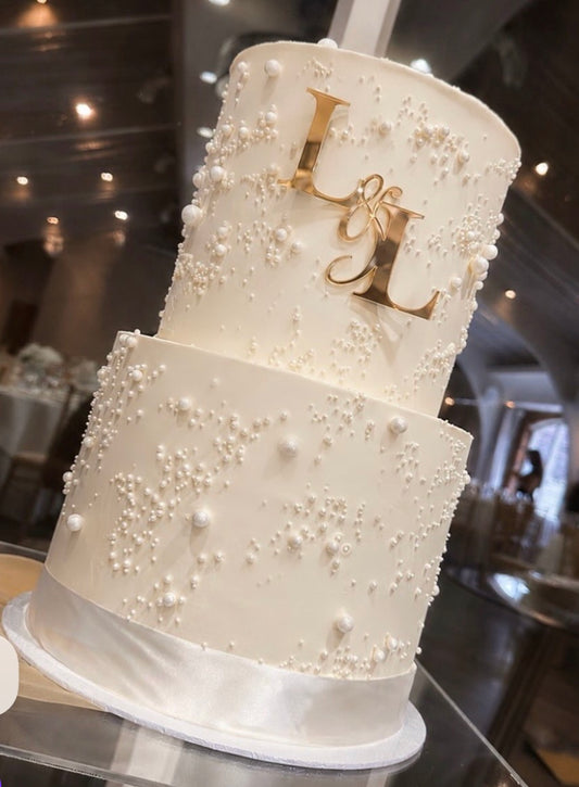 Initial Monogram On The Cake Charm