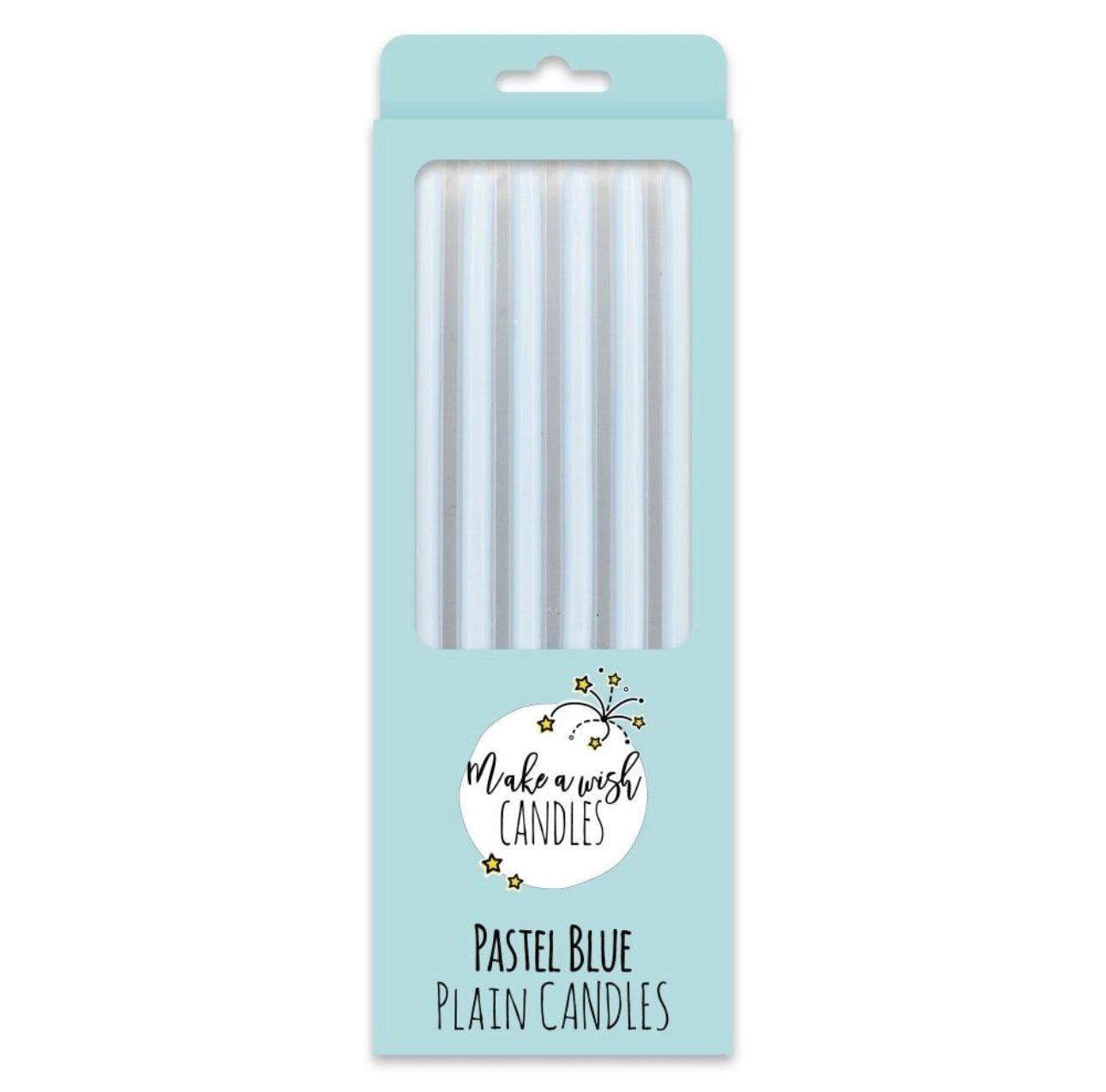 Tall Pastel Blue Candles x 6