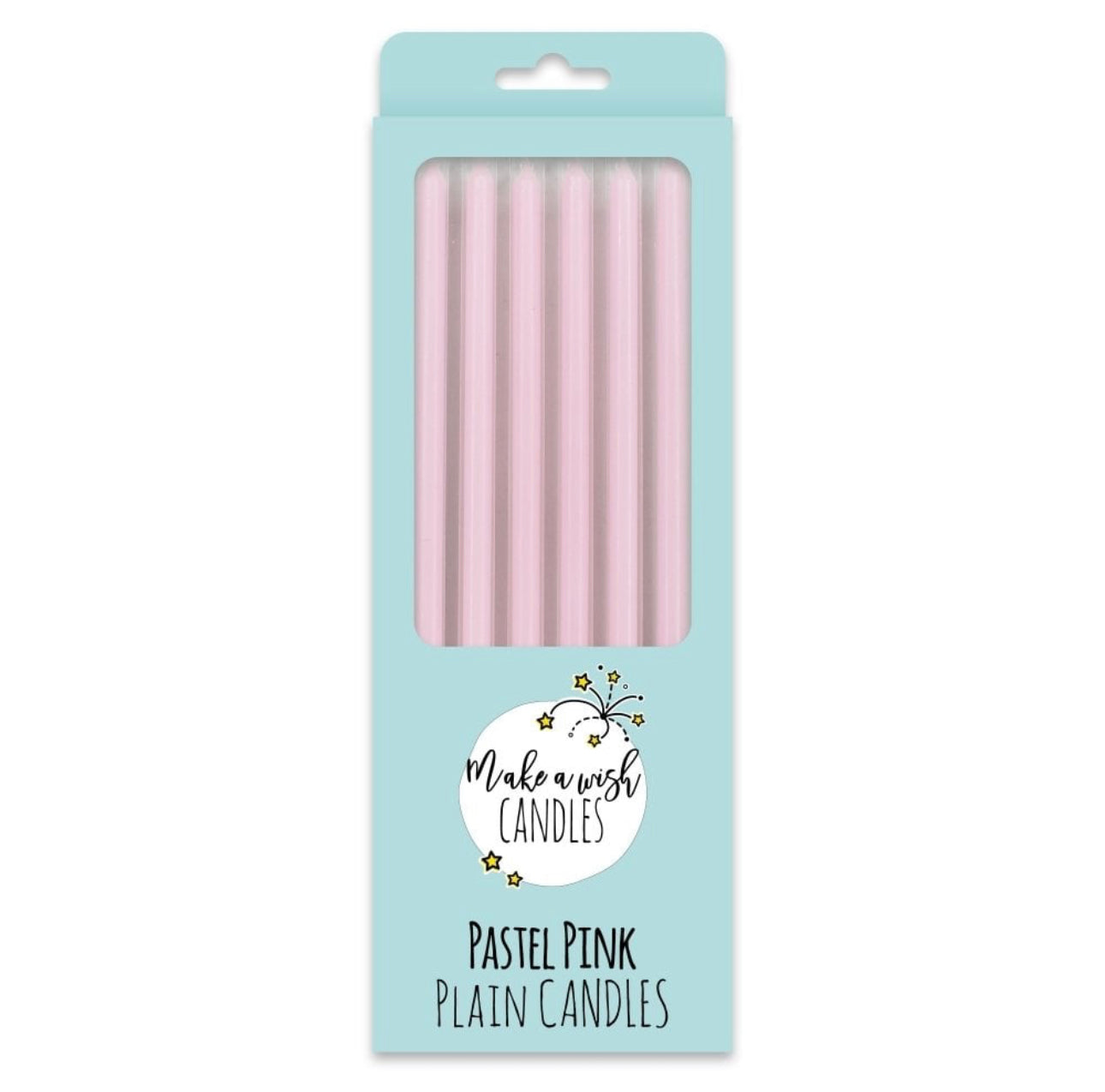 Tall Pastel Pink Candles x 6