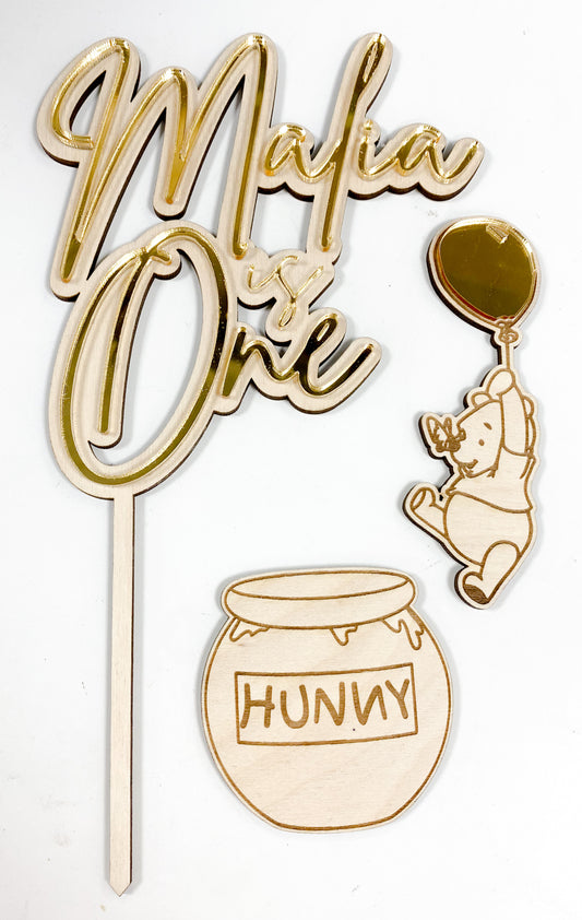 Winnie the Pooh Cake Topper & Charm Set