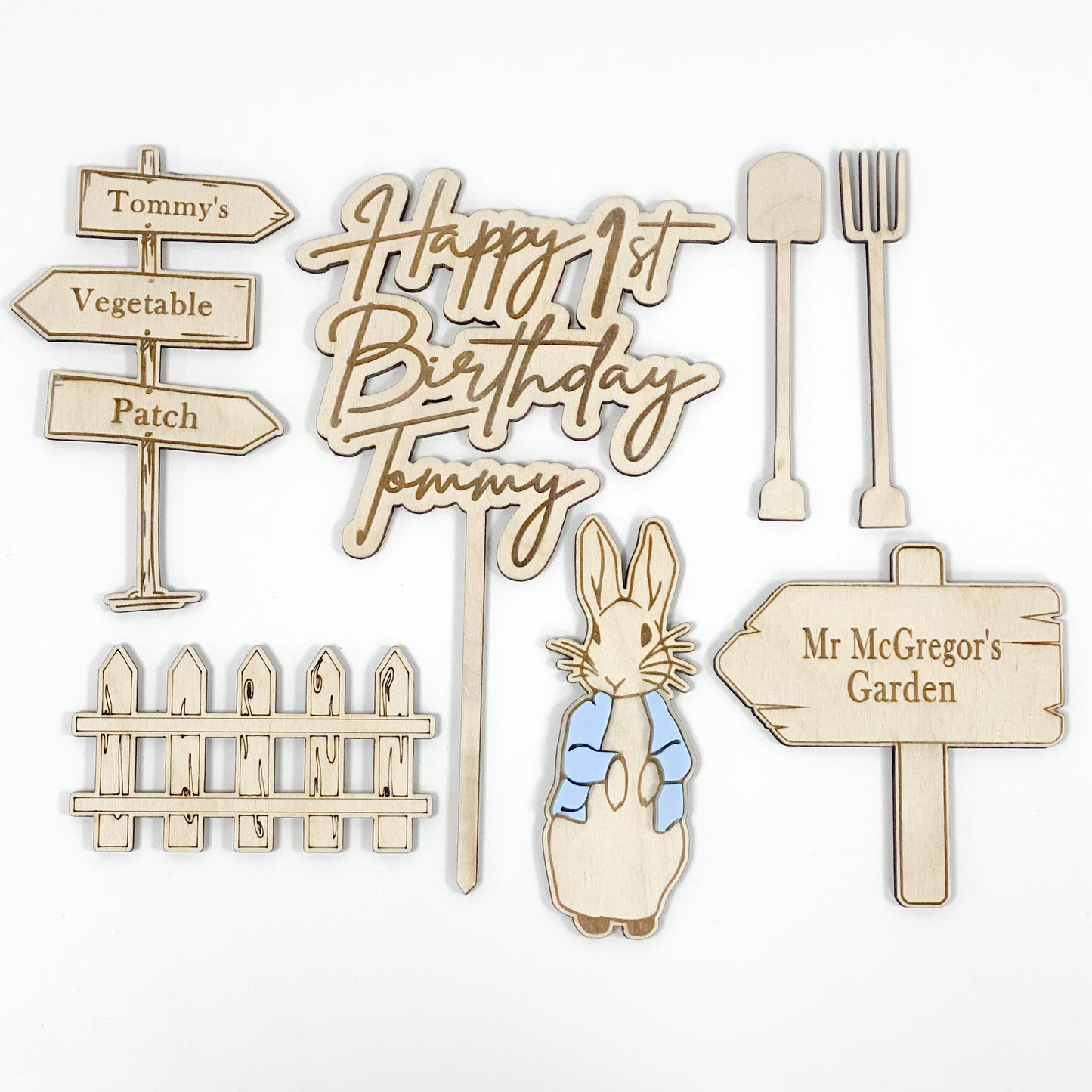 Peter Rabbit Cake Topper & Charm Set