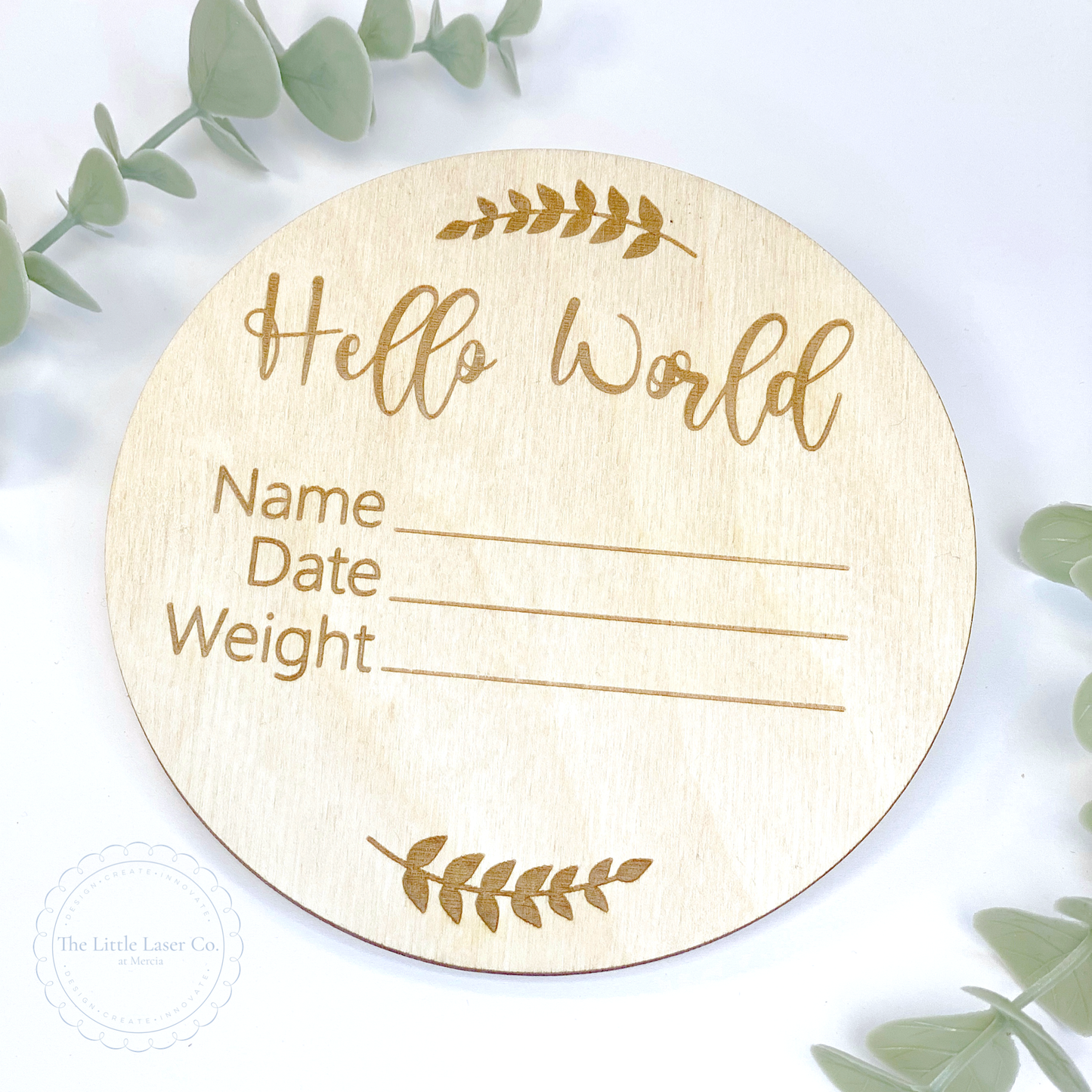 Hello World Baby Plaque