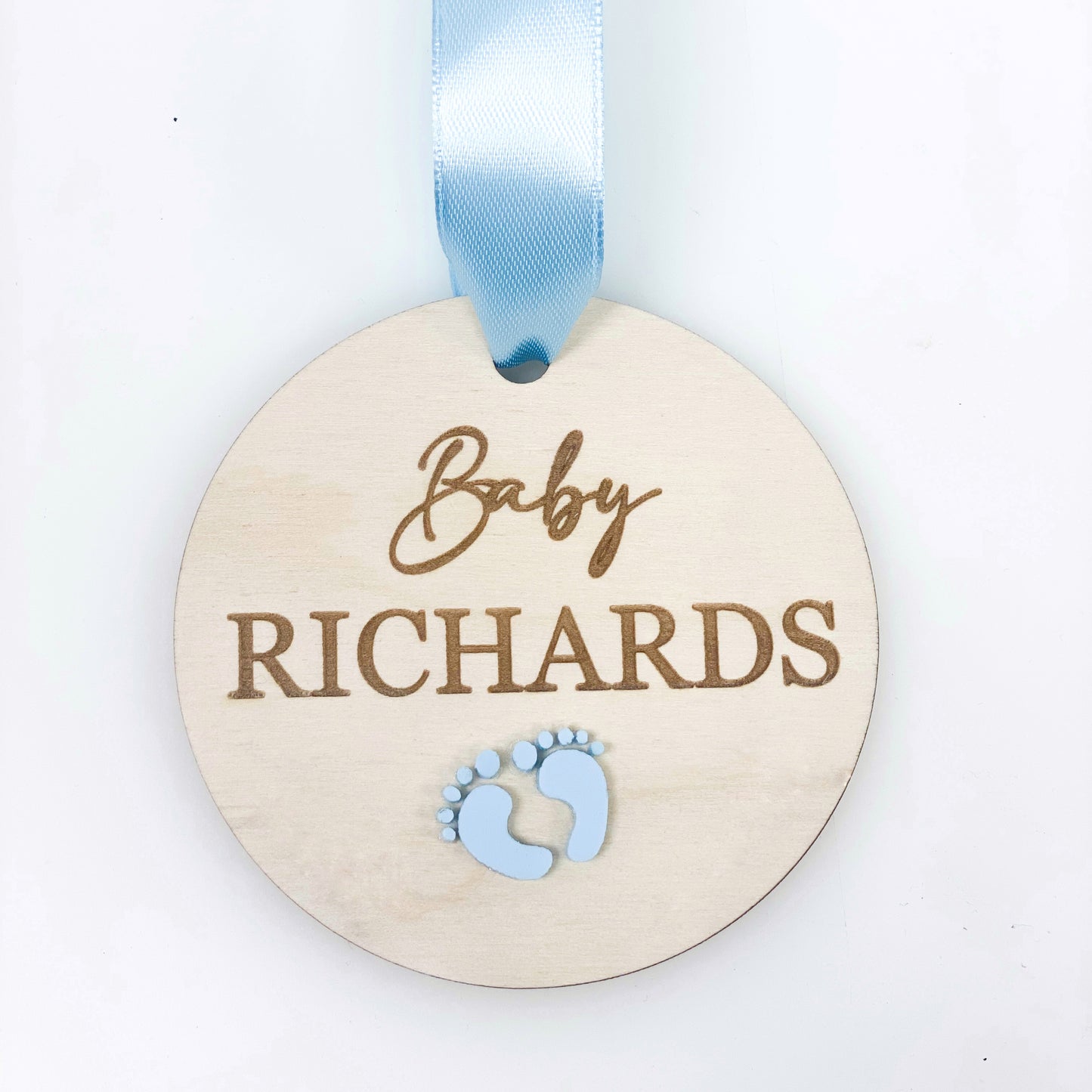 Wooden Baby Gift Tag