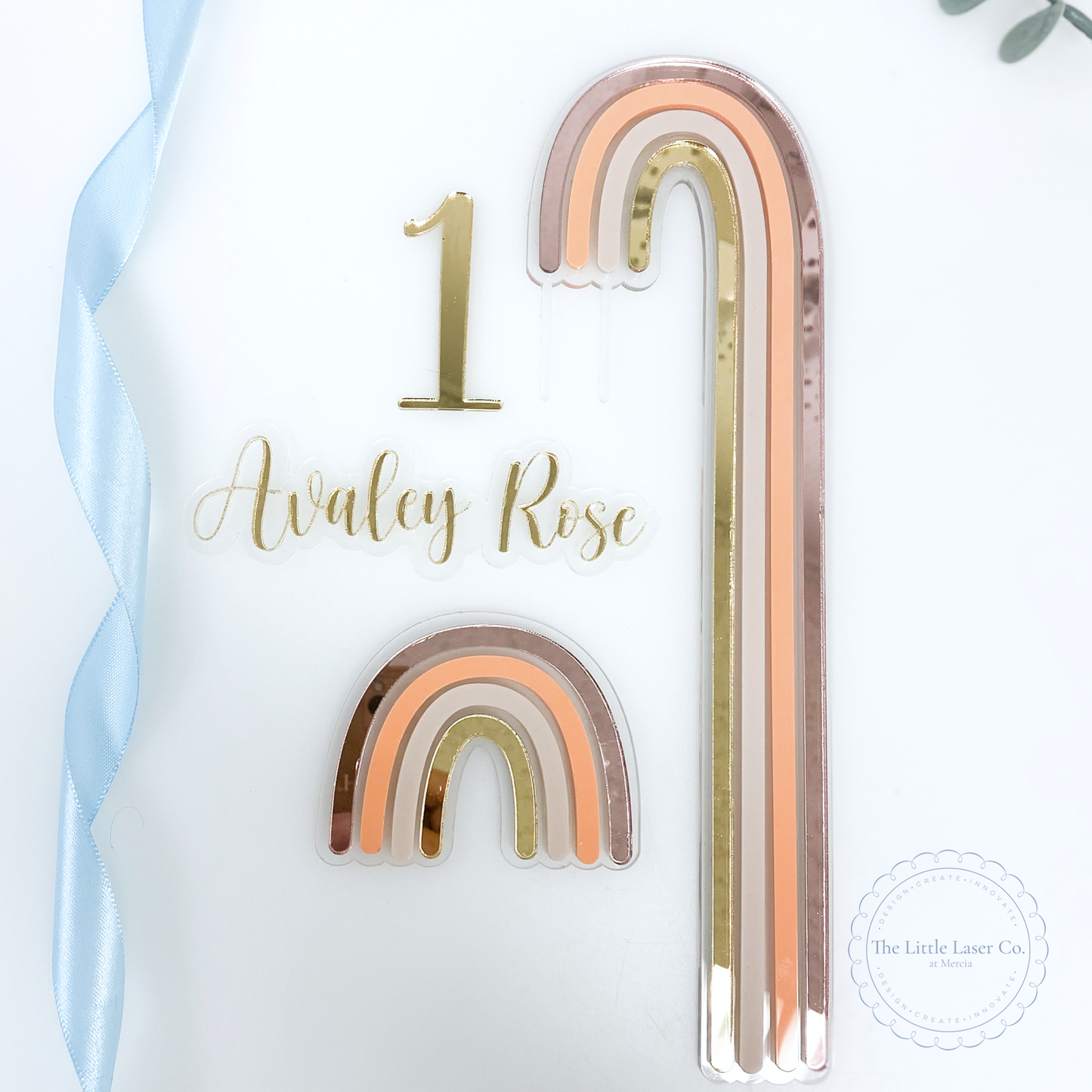 XL Drop Side Rainbow Cake Topper