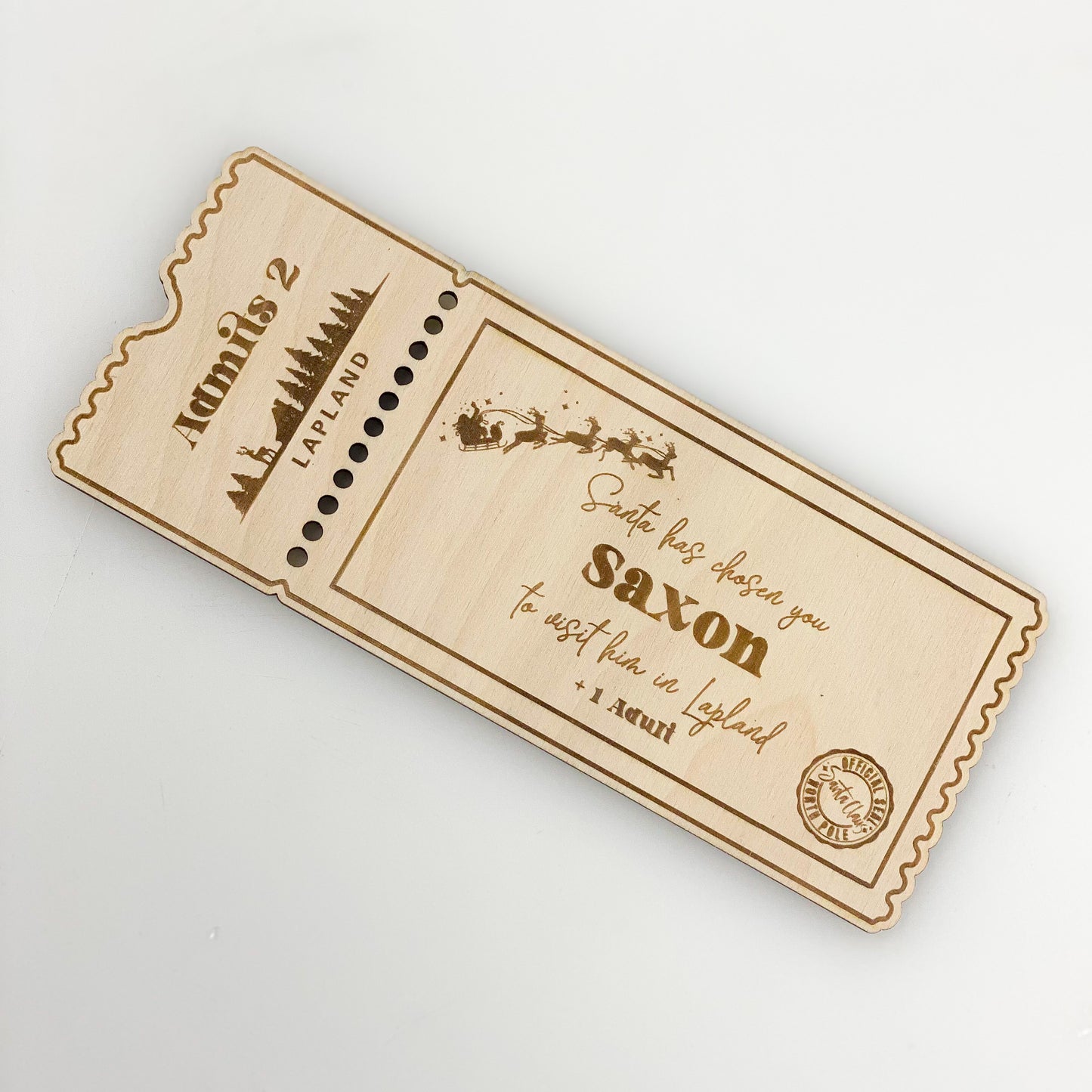 Personalised Wooden Ticket