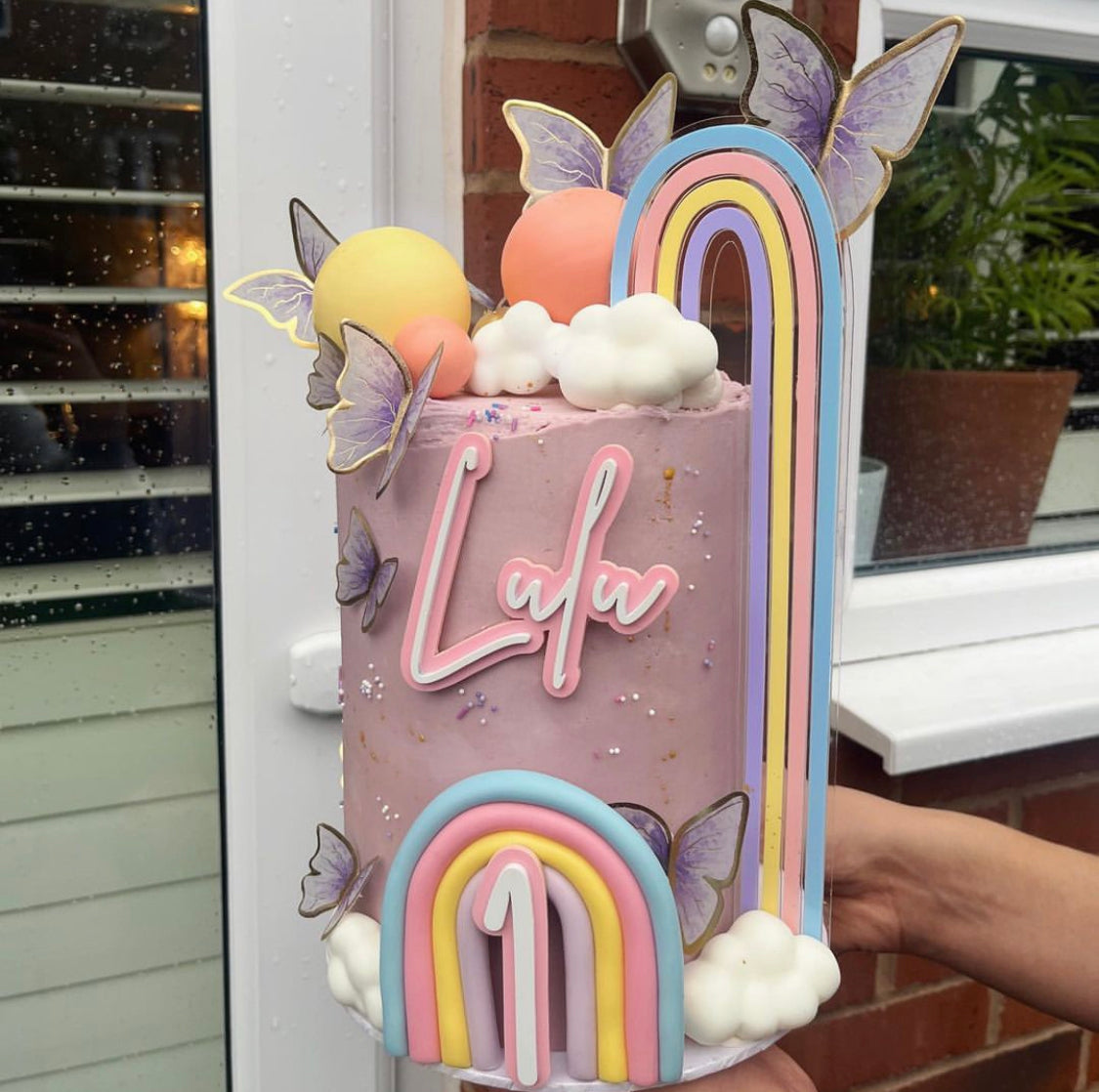 XL Drop Side Rainbow Cake Topper