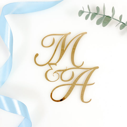 Initial Monogram On The Cake Topper