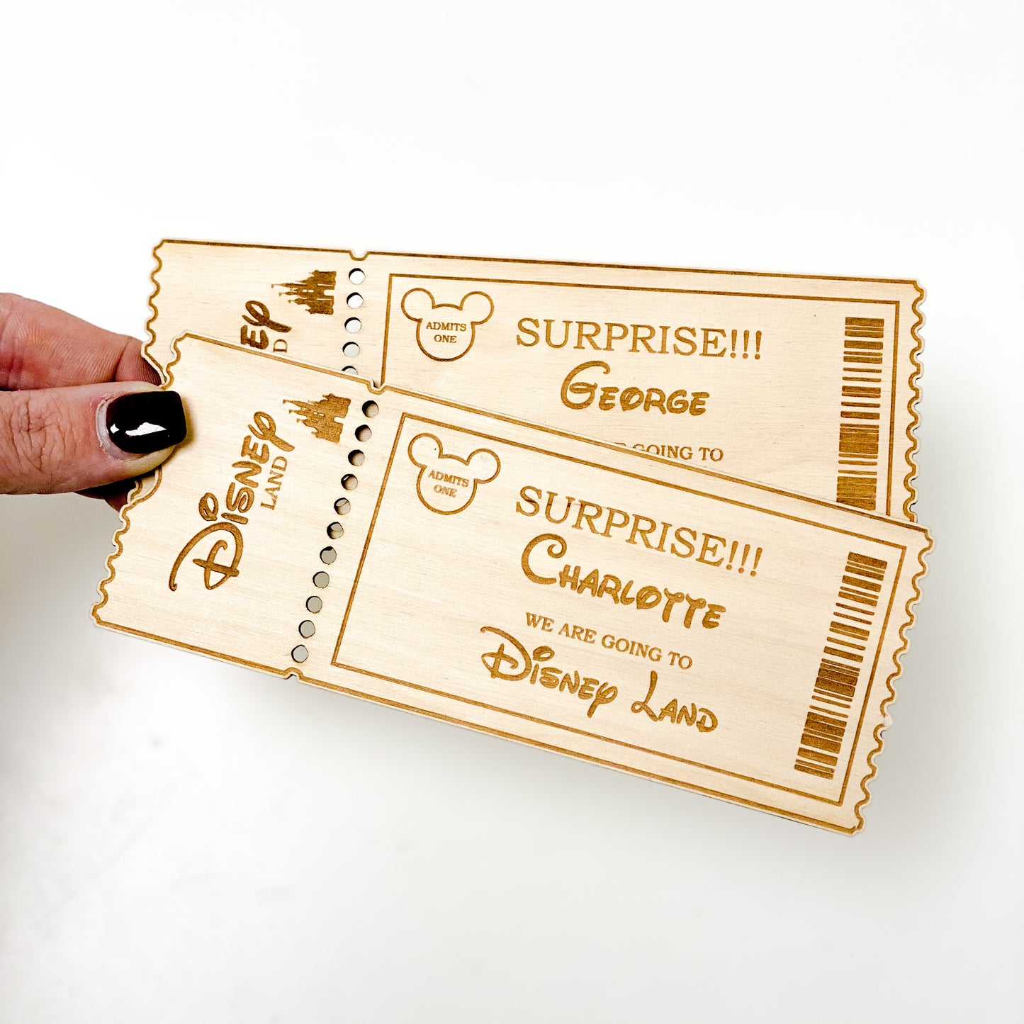 Personalised Wooden Ticket