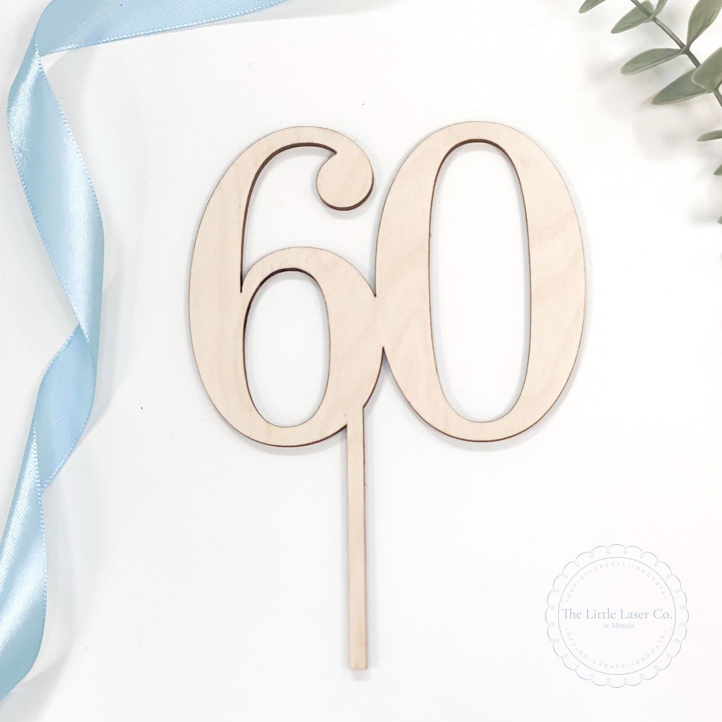 Wooden Number Cake Topper