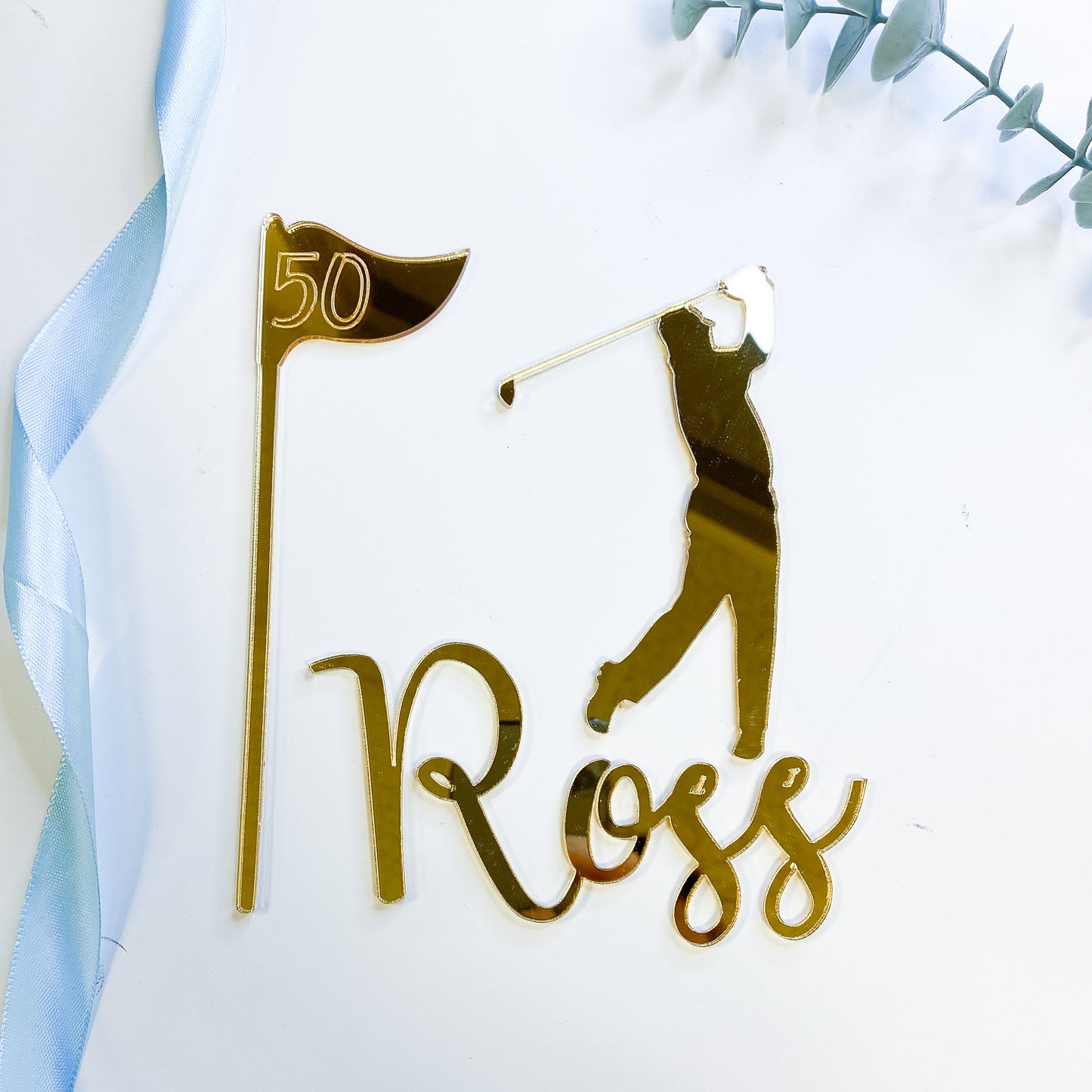 Golf Acrylic Cake Charm Set