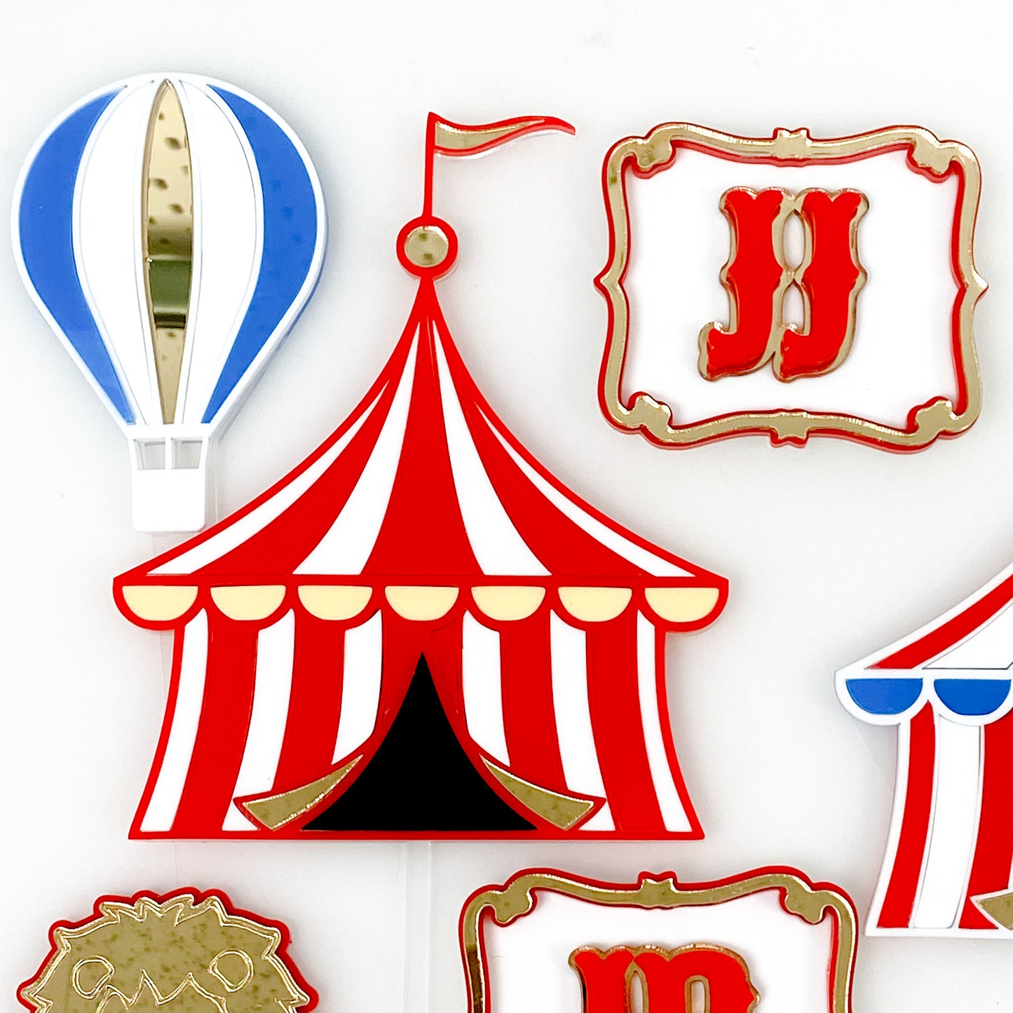 Circus Tent Cake Topper Set