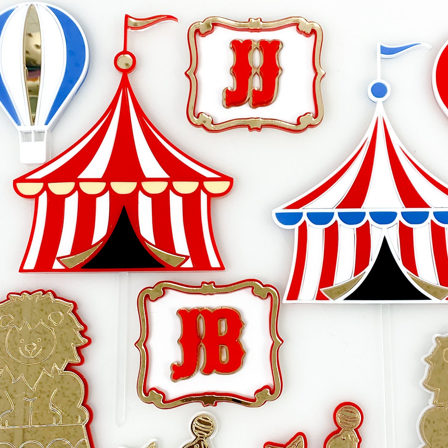 Circus Tent Cake Topper Set